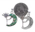 Turquoise Opal Whiterock Sterling Silver Kokopelli Earrings RS36105