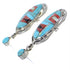 Turquoise Multicolor Sterling Silver Post Dangle Earrings NS33203