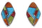 Whiterock Sterling Silver Mojave Turquoise Multicolor Earrings NS39519