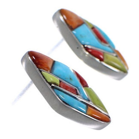 Whiterock Sterling Silver Mojave Turquoise Multicolor Earrings NS39519