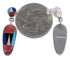 Multicolor Inlay Sterling Silver Post Dangle Earrings Jewelry NS33167