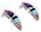 Multicolor Inlay and Genuine Sterling Silver Post Earrings RS32356