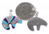 Whiterock Multicolor Sterling Silver Bear Post Dangle Earrings RS36100