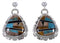 Sterling Silver Tiger Eye Multicolor Post Dangle Earrings RS42682