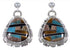 Sterling Silver Tiger Eye Multicolor Post Dangle Earrings RS42682
