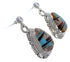 Sterling Silver Tiger Eye Multicolor Post Dangle Earrings RS42682