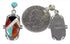 Turquoise Multicolor Sterling Silver Jewelry Post Earrings RS46428