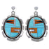 Multicolor Inlay Jewelry Genuine Sterling Silver Post Earrings RS42731