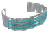 Silver And Turquoise Inlay Cuff Bracelet TX39606