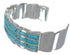 Silver And Turquoise Inlay Cuff Bracelet TX39606