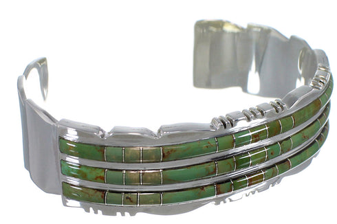 Sterling Silver And Turquoise Inlay Cuff Bracelet TX39618
