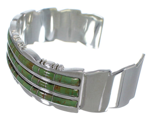 Sterling Silver And Turquoise Inlay Cuff Bracelet TX39618