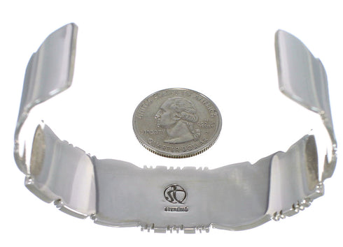 Sterling Silver And Turquoise Inlay Cuff Bracelet TX39618