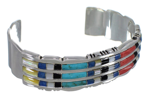 Multicolor Southwestern Sterling Silver Bracelet TX39636