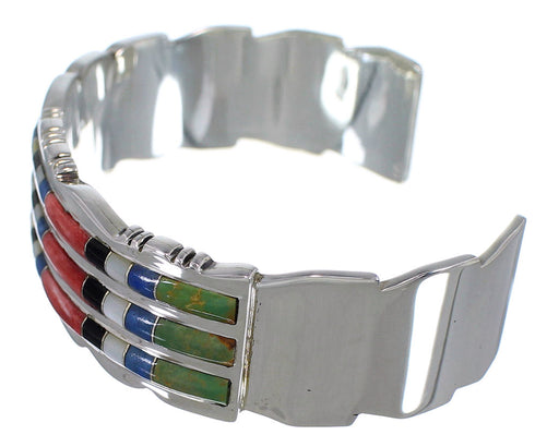 Multicolor Southwestern Sterling Silver Bracelet TX39636