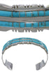 Southwestern Silver And Turquoise Inlay Bracelet TX39647