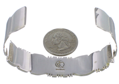 Southwestern Silver And Turquoise Inlay Bracelet TX39647