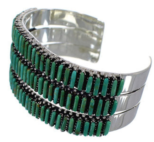 Sterling Silver Turquoise Needlepoint Jewelry Bracelet VX37391