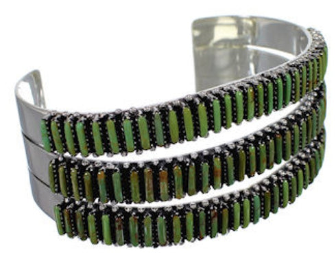 Genuine Sterling Silver Turquoise Needlepoint Bracelet VX37399
