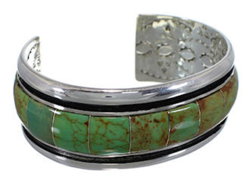 Southwestern Turquoise Silver Cuff Bracelet EX41595
