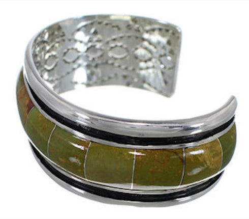 Turquoise Genuine Sterling Silver Cuff Bracelet EX41596