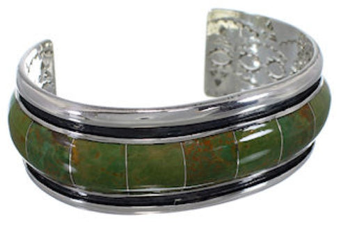 Turquoise Inlay Southwestern Cuff Bracelet EX41598