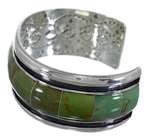 Turquoise Inlay Southwestern Cuff Bracelet EX41598