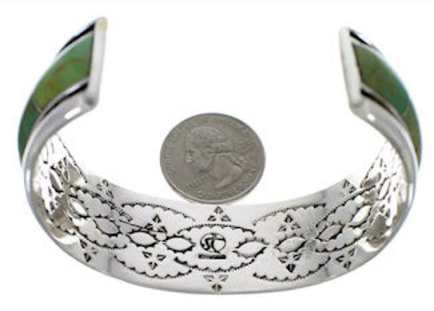 Turquoise Genuine Sterling Silver Cuff Bracelet EX41603