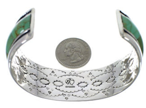 Turquoise Inlay Southwestern Cuff Bracelet EX41606