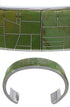 Southwest Silver And Turquoise Inlay Bracelet TX39689