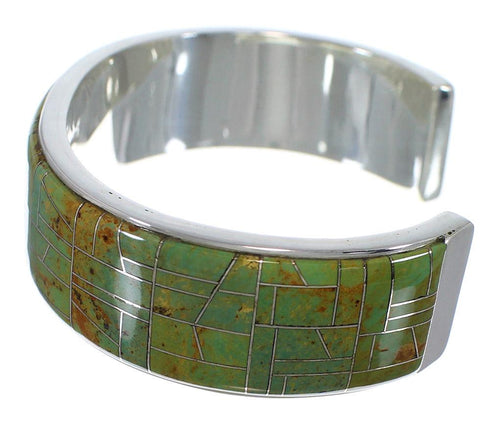 Southwestern Silver And Turquoise Cuff Bracelet TX39696