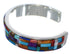 Sterling Silver Multicolor Cuff Bracelet TX39750