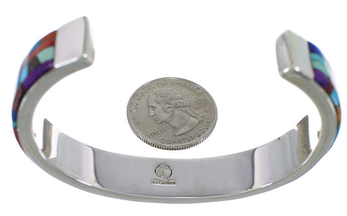 Sterling Silver Multicolor Cuff Bracelet TX39750