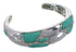 Silver And Turquoise Inlay Southwestern Bracelet TX39560