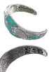 Silver And Turquoise Inlay Southwestern Bracelet TX39560