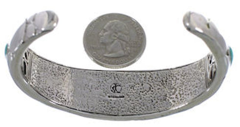 Silver And Turquoise Inlay Southwestern Bracelet TX39560