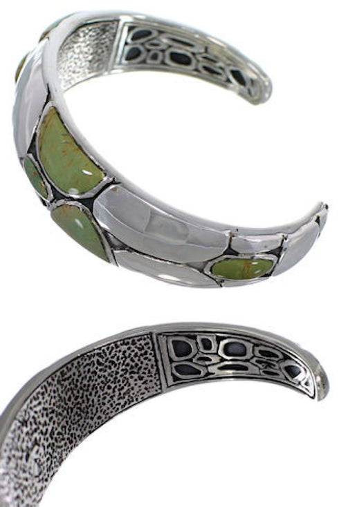 Sterling Silver And Turquoise Inlay Bracelet TX39579