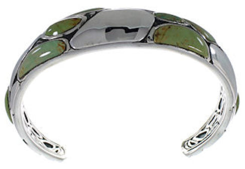 Sterling Silver And Turquoise Inlay Bracelet TX39579