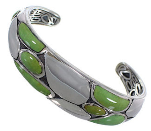 Silver And Turquoise Inlay Bracelet TX39580