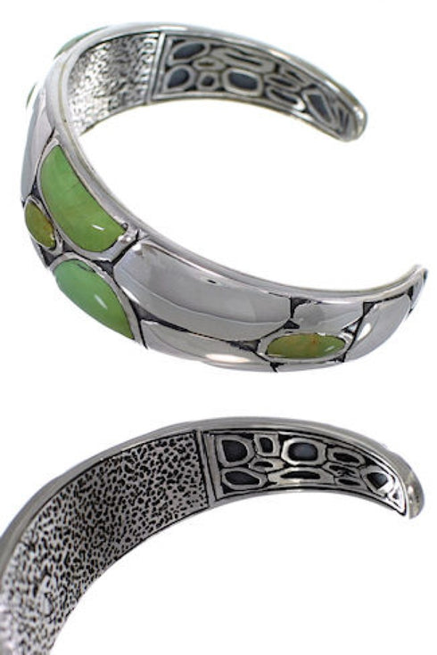 Silver And Turquoise Inlay Bracelet TX39580
