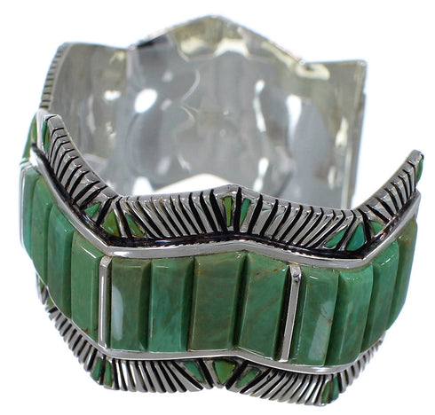 Genuine Sterling Silver Turquoise Southwest Cuff Bracelet CX49714
