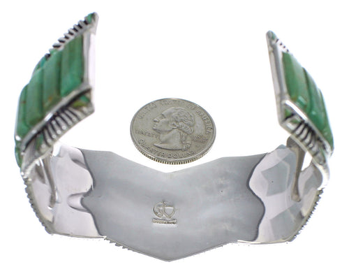 Genuine Sterling Silver Turquoise Southwest Cuff Bracelet CX49714