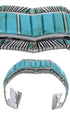 Authentic Sterling Silver Southwest Turquoise Cuff Bracelet CX49717