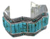Southwest Authentic Sterling Silver Turquoise Cuff Bracelet CX49718