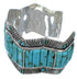 Southwest Authentic Sterling Silver Turquoise Cuff Bracelet CX49718