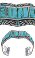 Southwest Authentic Sterling Silver Turquoise Cuff Bracelet CX49718