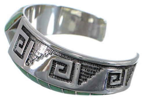 Sterling Silver Turquoise Inlay Jewelry Cuff Bracelet BW70517