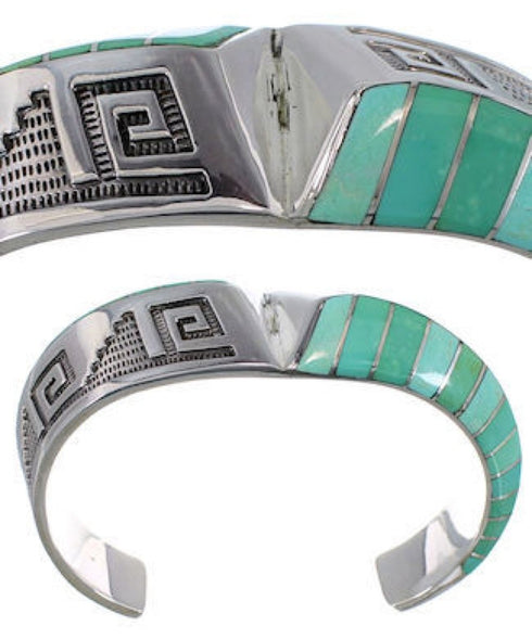 Sterling Silver And Turquoise Cuff Bracelet Jewelry PX27908