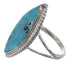 Authentic Sterling Silver Turquoise Inlay Ring Size 6-1/4 UX33981
