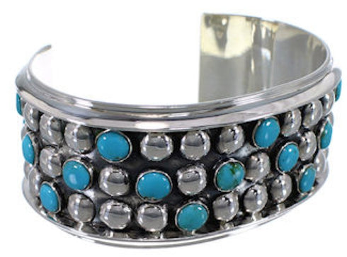 Sterling Silver Turquoise Southwestern Cuff Bracelet MX27509